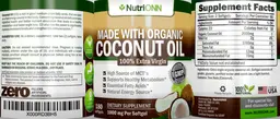 Label for Organic Coconut Oil