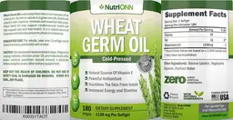 Label for Wheat Germ Oil 1130 mg