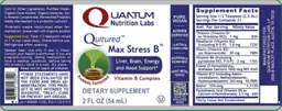 Label for Qultured Max Stress B