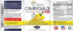 Label for Omega 3 Max 1500 mg Natural Lemon Flavor