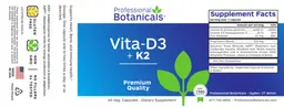Label for Vita-D3 + K2