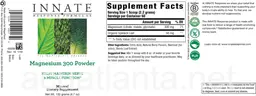 Label for Magnesium 300 Powder