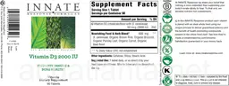 Label for Vitamin D3 2000 IU