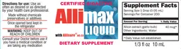Label for Allimax Liquid