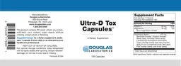 Label for Ultra-D Tox Capsules
