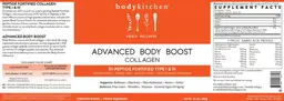 Label for Advanced Body Boost Collagen Unflavored Powder
