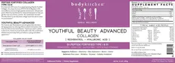 Label for Youthful Beauty Advanced Unflavored Powder