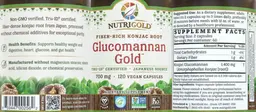 Label for Glucomannan Gold 700 mg