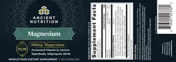 Label for Magnesium 300 mg