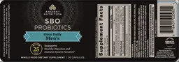 Label for SBO Probiotics Men's Once Daily