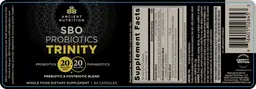Label for SBO Probiotics Trinity