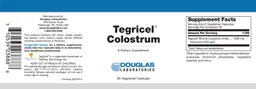 Label for Tegricel Colostrum