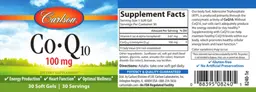 Label for Co-Q10 100 mg
