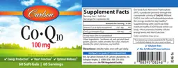 Label for Co-Q10 100 mg