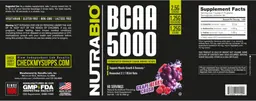Label for BCAA 5000 Grape Berry Crush
