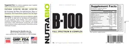 Label for B-100 Full Spectrum B-Complex