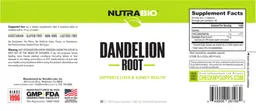 Label for Dandelion Root 500 mg