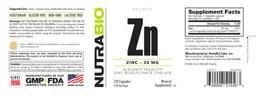 Label for Zinc 30 mg