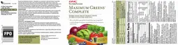 Label for Maximum Greens Complete Original Flavor