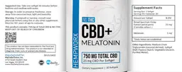 Label for CBD+ Melatonin