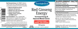 Label for Red Ginseng Energy