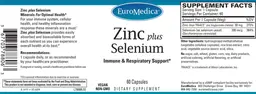 Label for Zinc plus Selenium