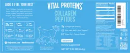 Label for Collagen Peptides Unflavored