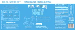 Label for Collagen Peptides Unflavored