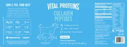 Label for Collagen Peptides Unflavored