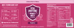 Label for Women's Multi Gummies Raspberry