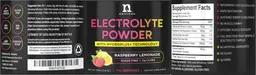 Label for Electrolyte Powder Raspberry Lemonade