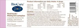 Label for Nutrisorb Methyl B Complex