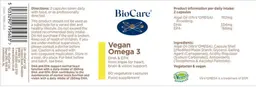Label for Vegan Omega 3