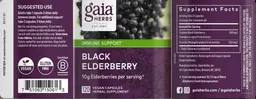 Label for Black Elderberry
