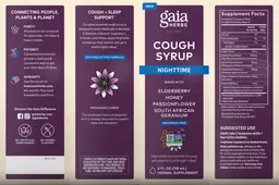 Label for Cough Syrup Nighttime