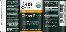 Label for Ginger Root