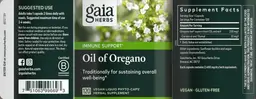 Label for Oil of Oregano