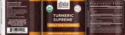 Label for Turmeric Supreme Adult Daily Gummies