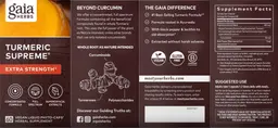 Label for Turmeric Supreme Extra Strength