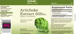 Label for Artichoke Extract 600 mg