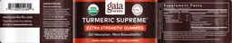 Label for Turmeric Supreme Extra Strength Gummies