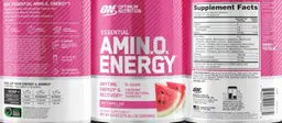 Label for Essential AMIN.O. Energy Watermelon