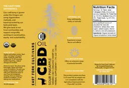 Label for CBD Oil Sour Pineapple