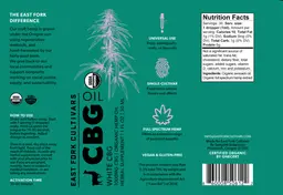 Label for CBG Oil White CBG