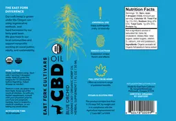 Label for CBD Oil Blue Orchid