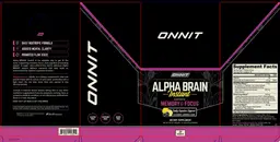 Label for Alpha Brain Instant Blackberry Lemonade Flavor