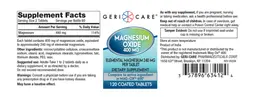 Label for Magnesium Oxide 400 mg