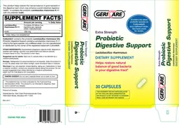 Label for Probiotic Digestive Support Extra Strength