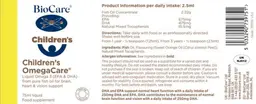 Label for Children's OmegaCare