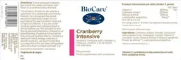 Label for Cranberry Intensive